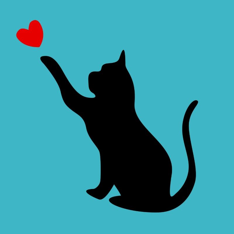 Chat avec coeur