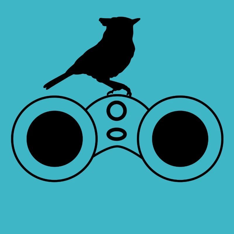 Fernglas mit Vogel