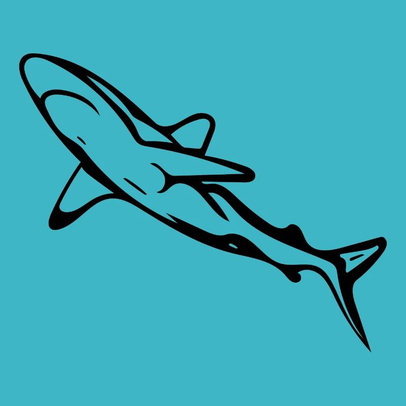 Elegant sleek deep-sea shark