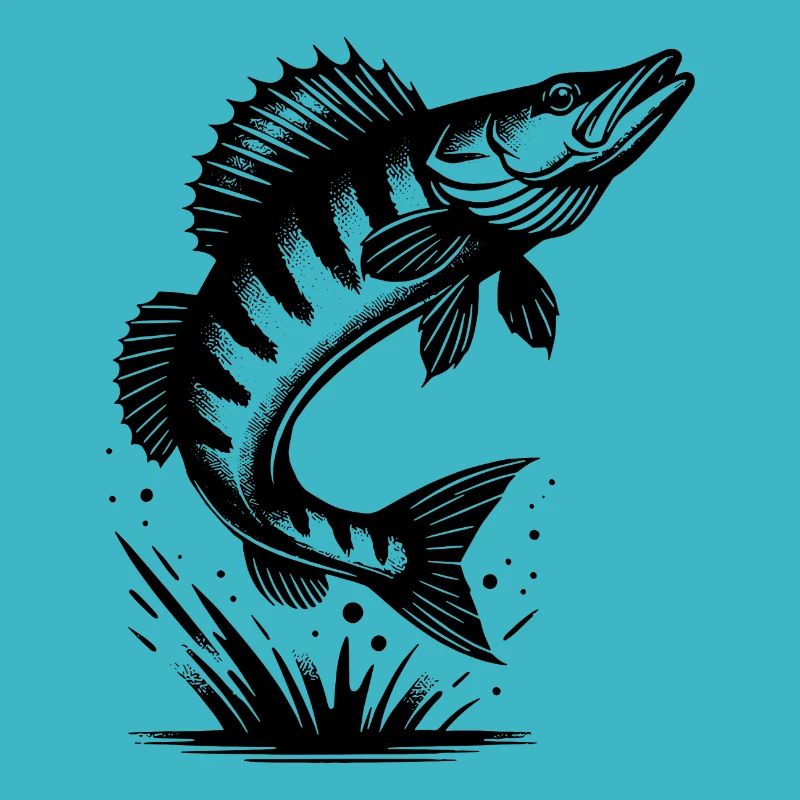 Big Jumping Zander Fish