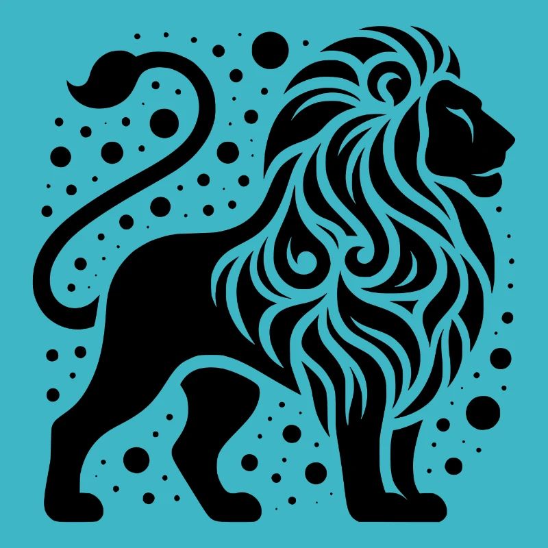 Fier lion à crinière sauvage