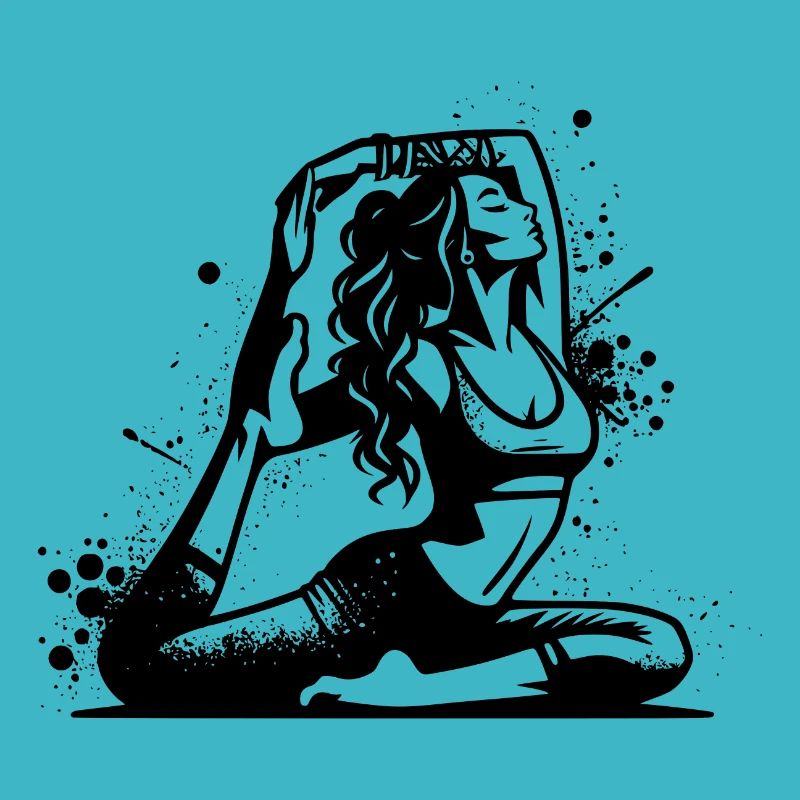 Yoga student in deep concentration exercise