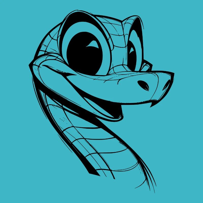 Cunning Snake Funny Snakes Drawing