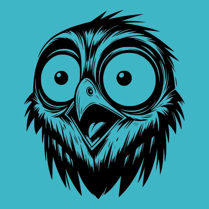 Scared Horror Bird Drawing