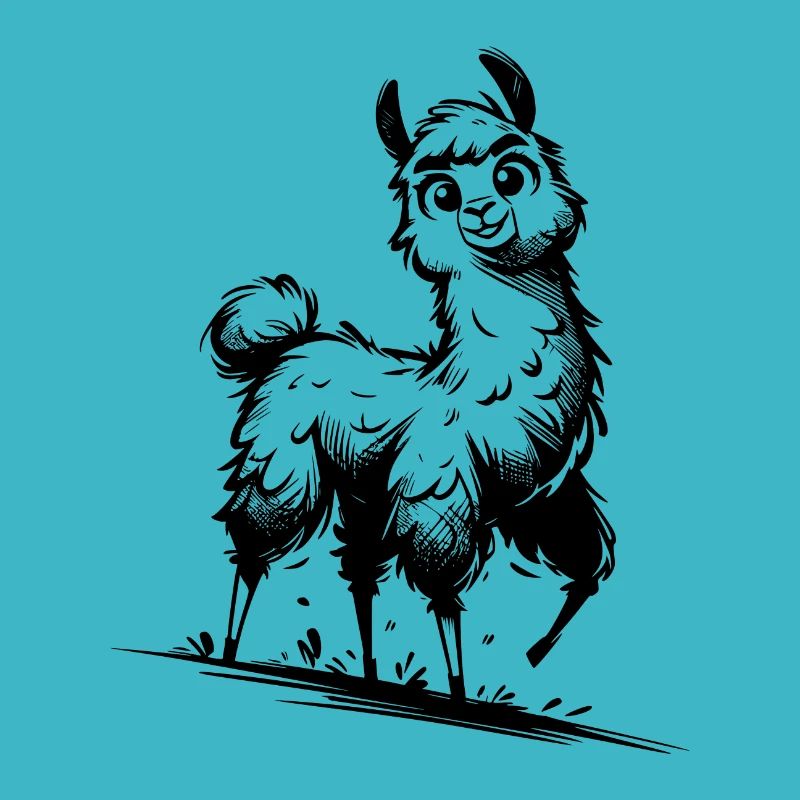 Cute Llama Kids Cuddle Style