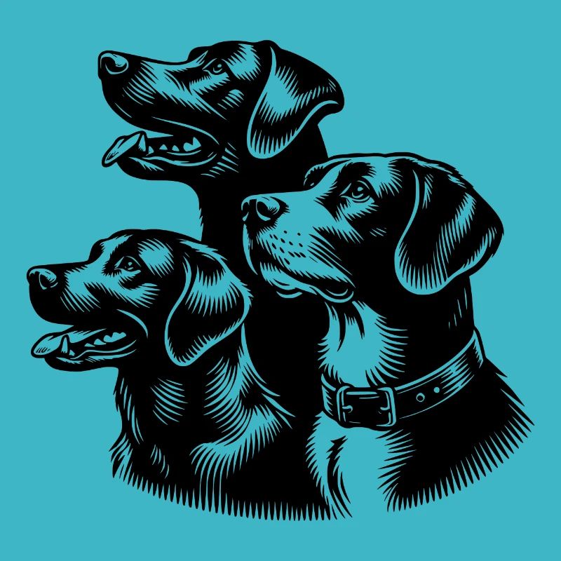Meute de petits chiens comme portrait