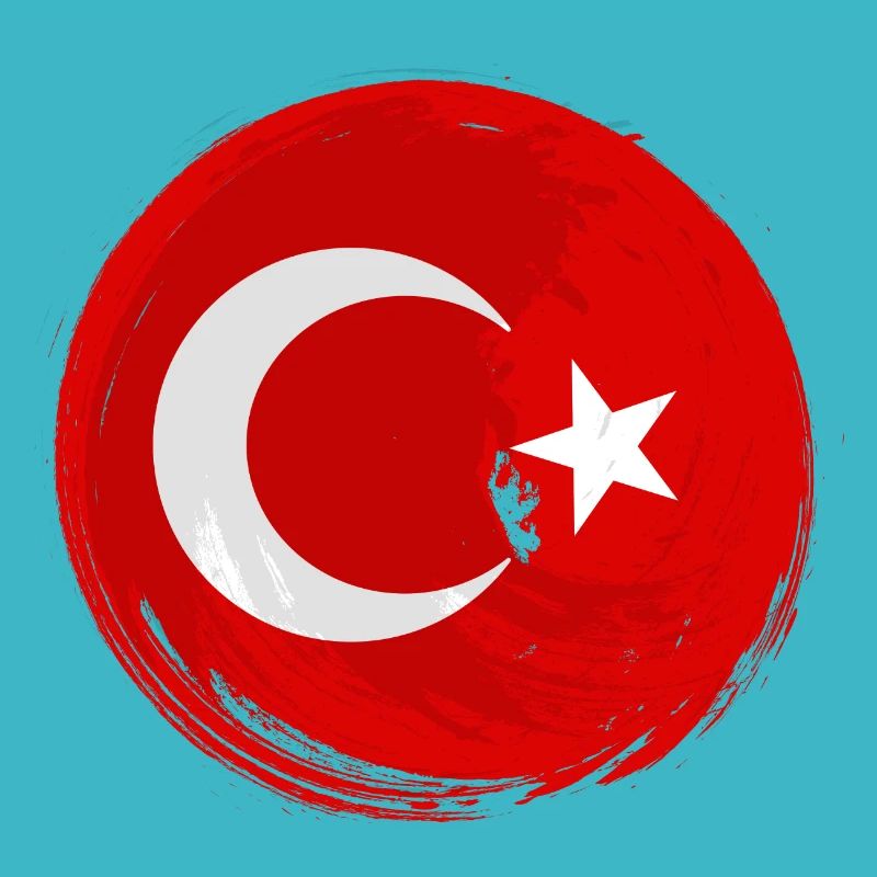 Drapeau de Turquie Utilisé Look Drapeau Turc Vintage