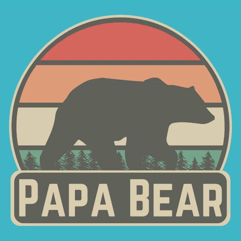 Papa Bear Vintage Vater Bär Bester Daddy Geschenk