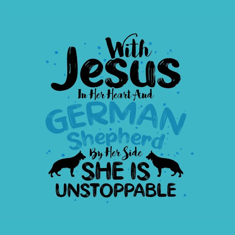 Christliches Geschenk Jesus im Herzen Deutscher Schäferhund von