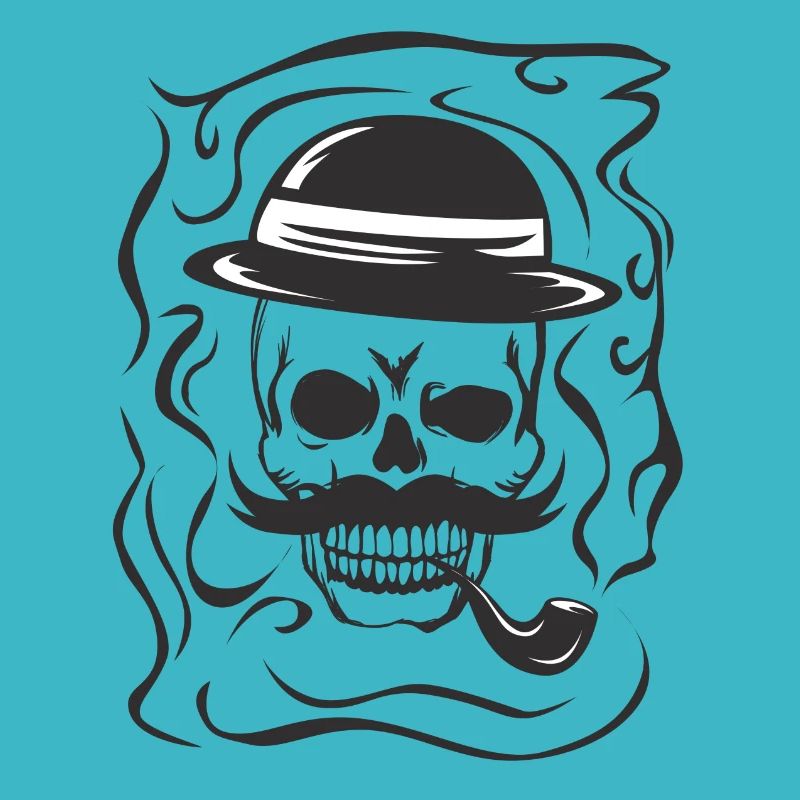 Crâne pipe crâne fumer chapeau pipe tabac