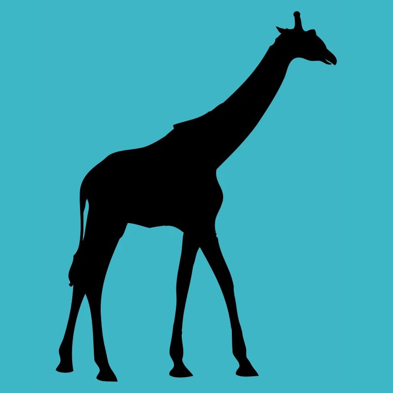 Silhouette d’animal de zoo girafe de couleur noire