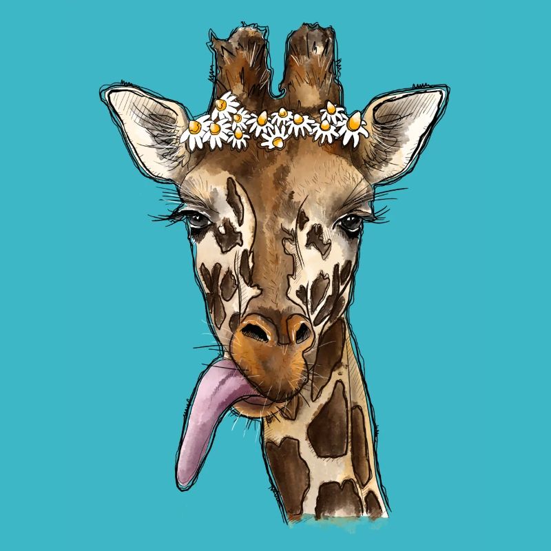 Aquarell Giraffe