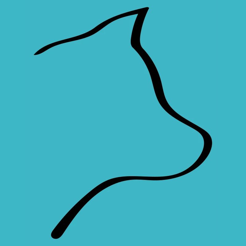 Hund / Wolf Line Art - Minimalistisch