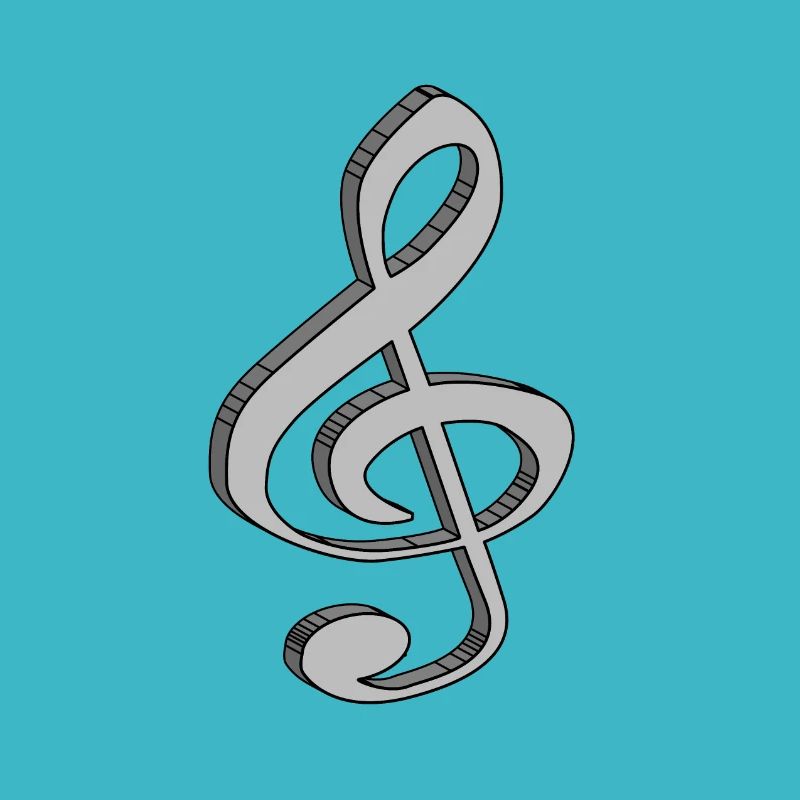 Clef aiguë en 3D