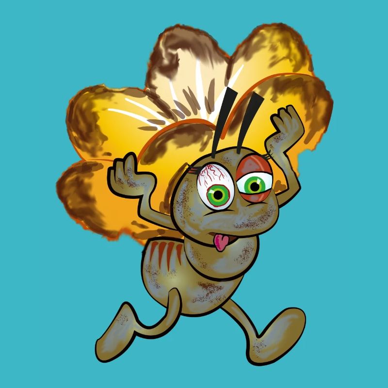 Zombie-Ameise mit einer Blume