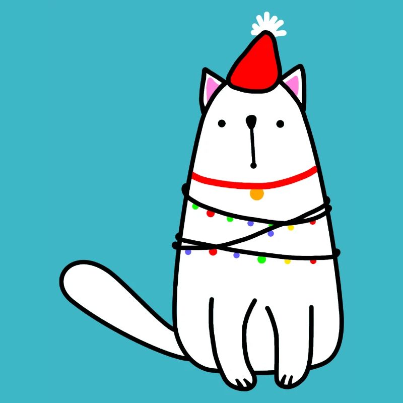 Cat Christmas Innocent