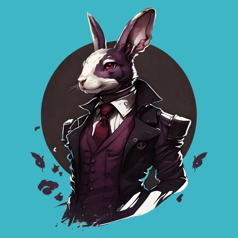 Lapin avec costume