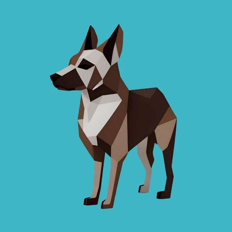 Minimalistischer Hund