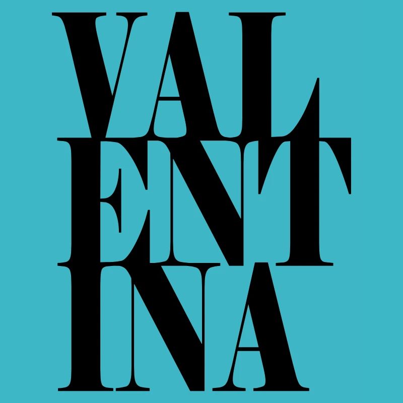 Valentina Surname First name Modern font Word Art