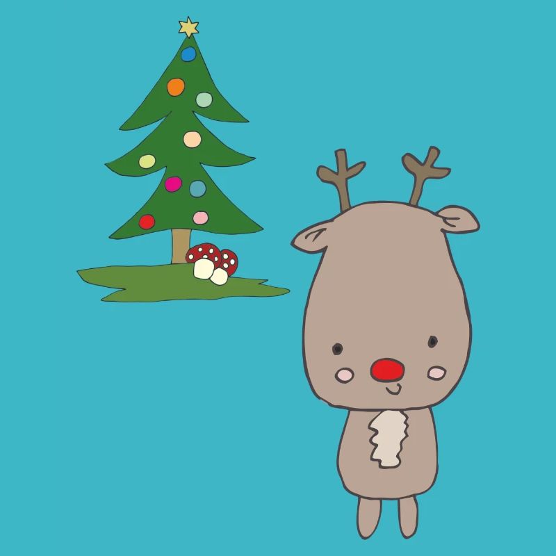Orignal avec sapin de Noël