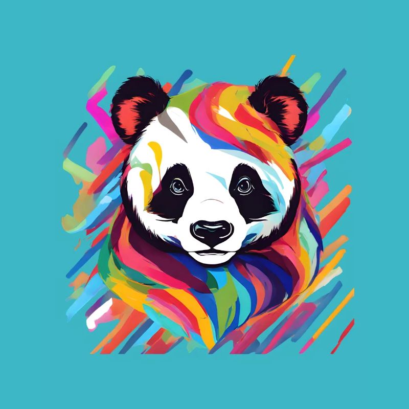 panda multicolore