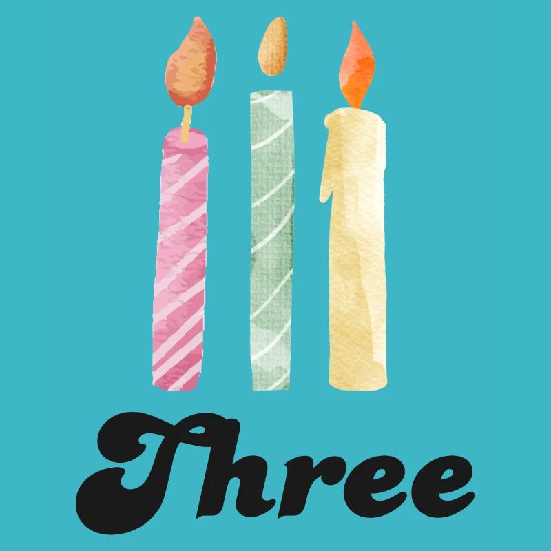 3rd Anniversary Candle