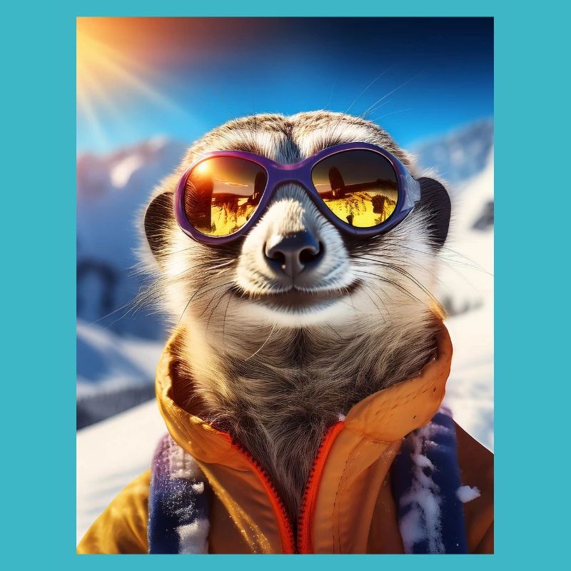 Erdmännchen im Skiurlaub