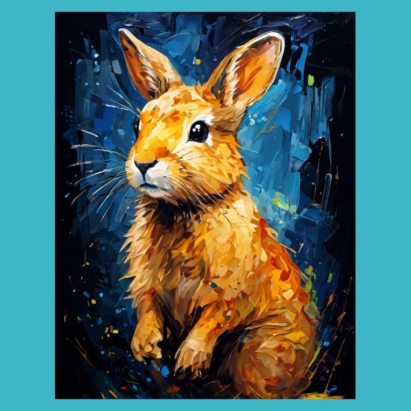Rabbit in digital art