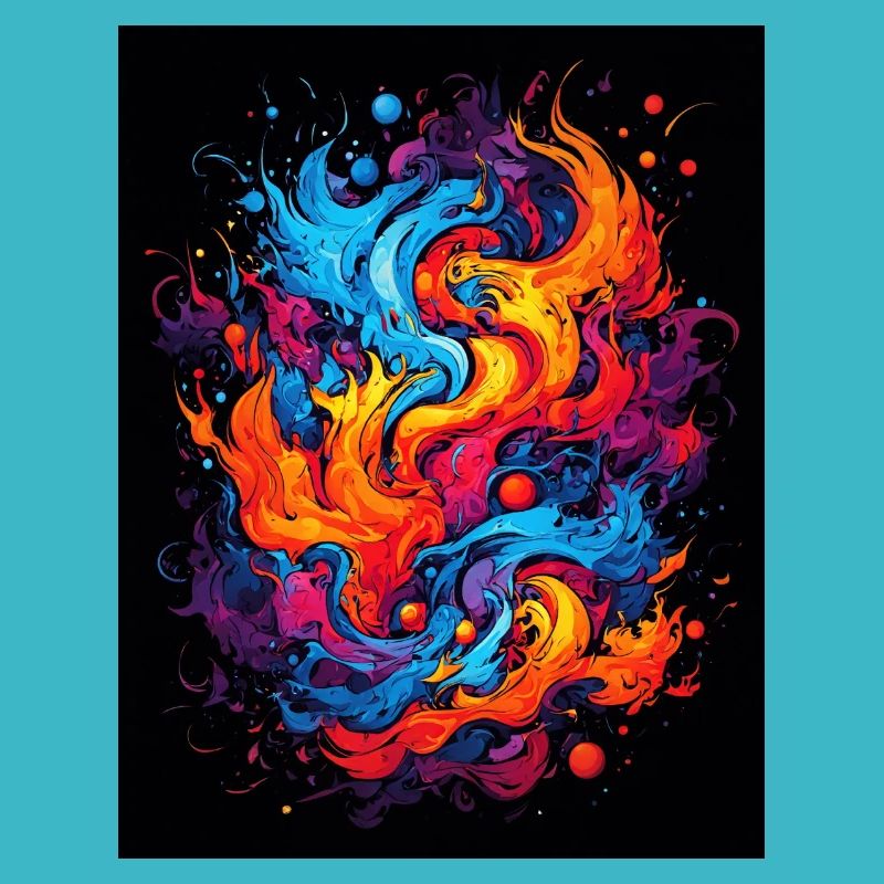 Tourbillon abstrait de couleurs