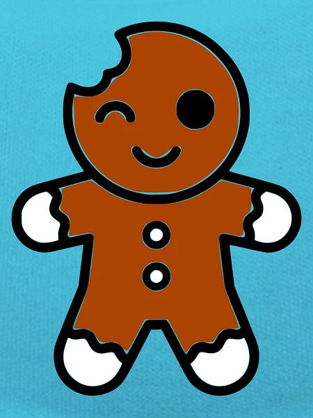 Funny bitten gingerbread man christmas