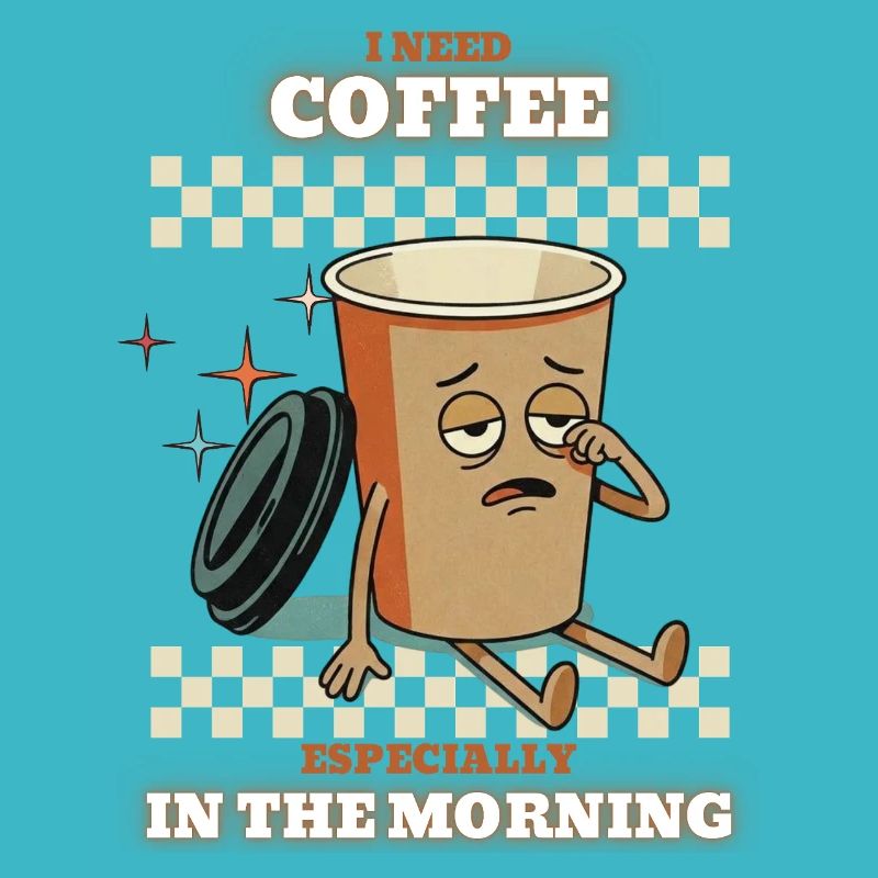 Morning Coffee Cup Tired