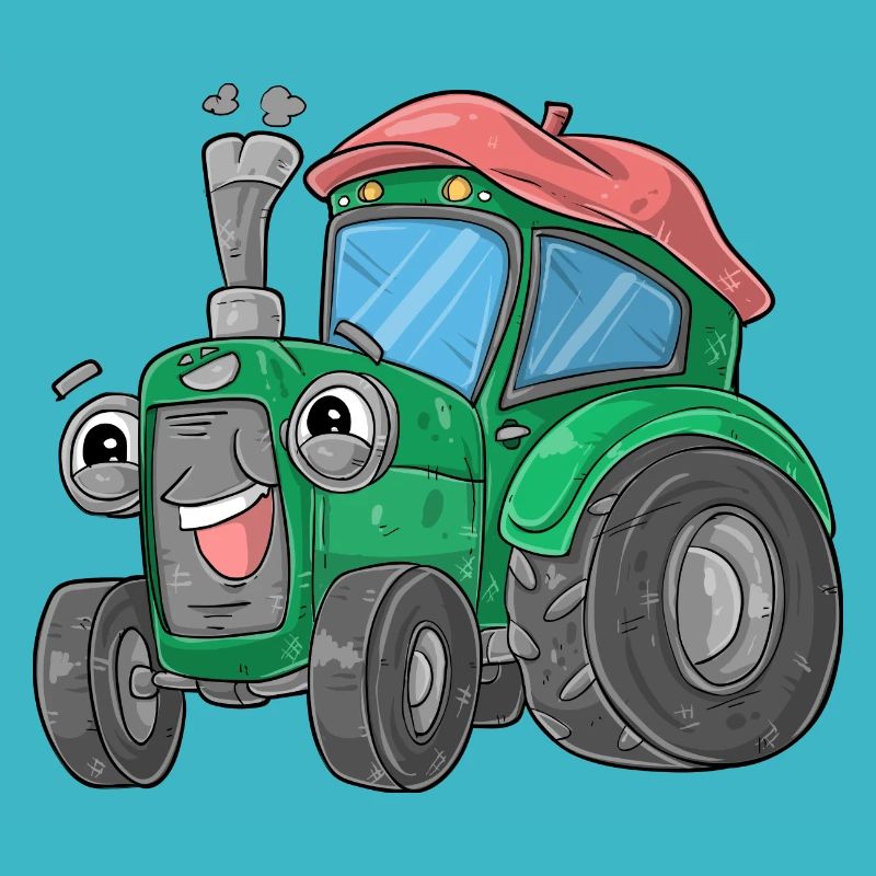 Traktor mit Gesicht