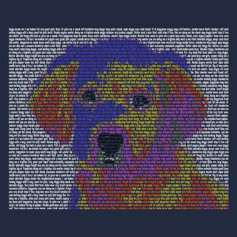 Text Portrait Hund Gesicht Geschenk farbig cool
