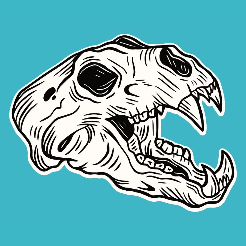 Schädel Skelett Skull Horror Halloween Geschenk