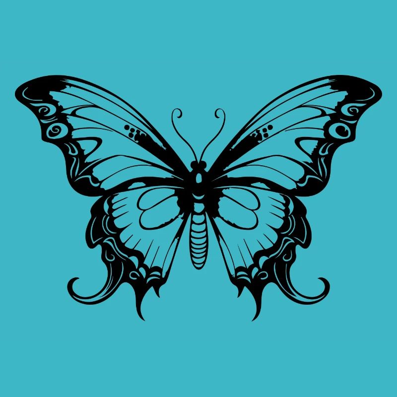 Schmetterling Silhouette Falter Boho