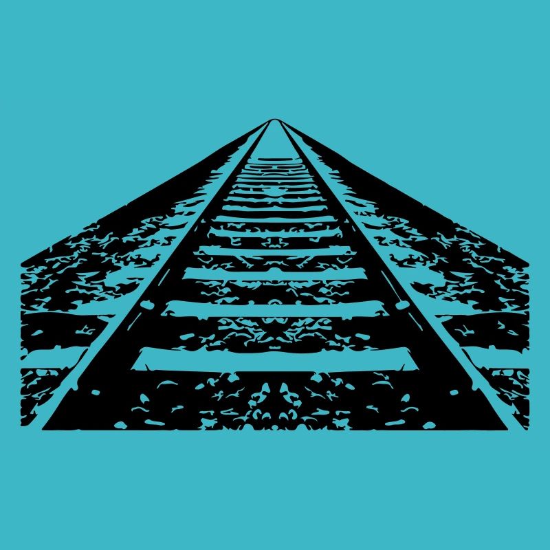Train rails into the horizon