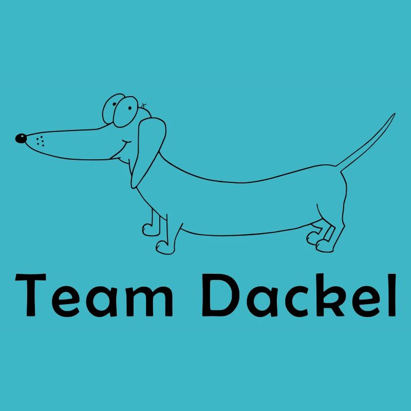 Team Dackel Umriss Dackel Vektor