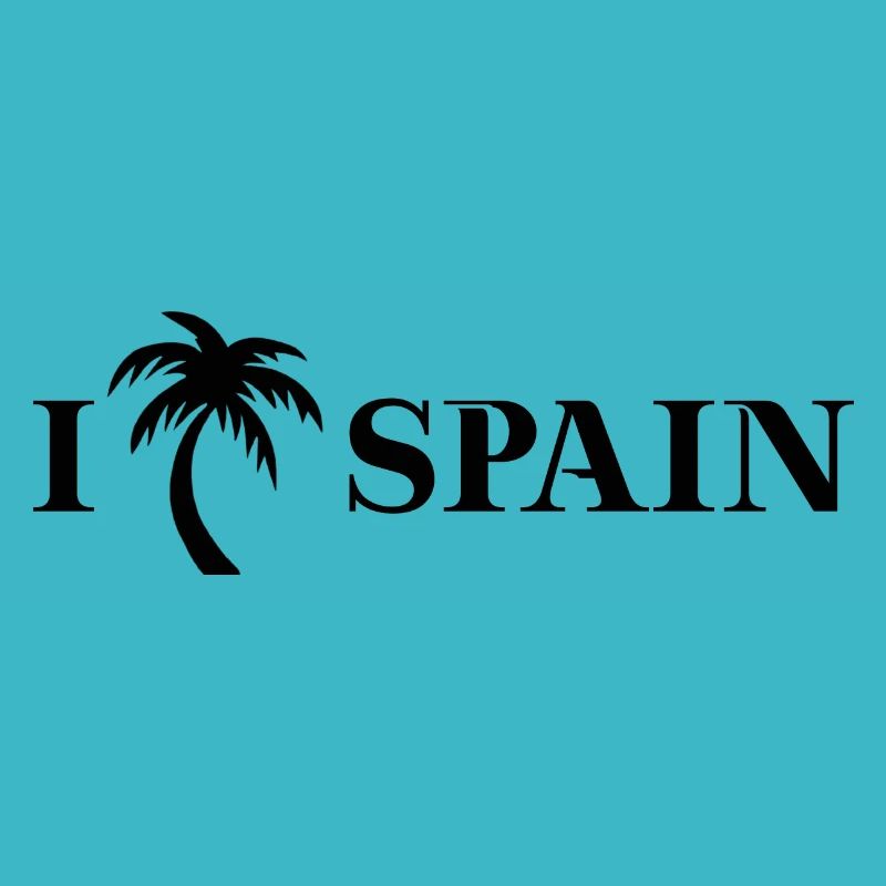 I LOVE SPAIN Geschenkidee Spanien Palme spanisch