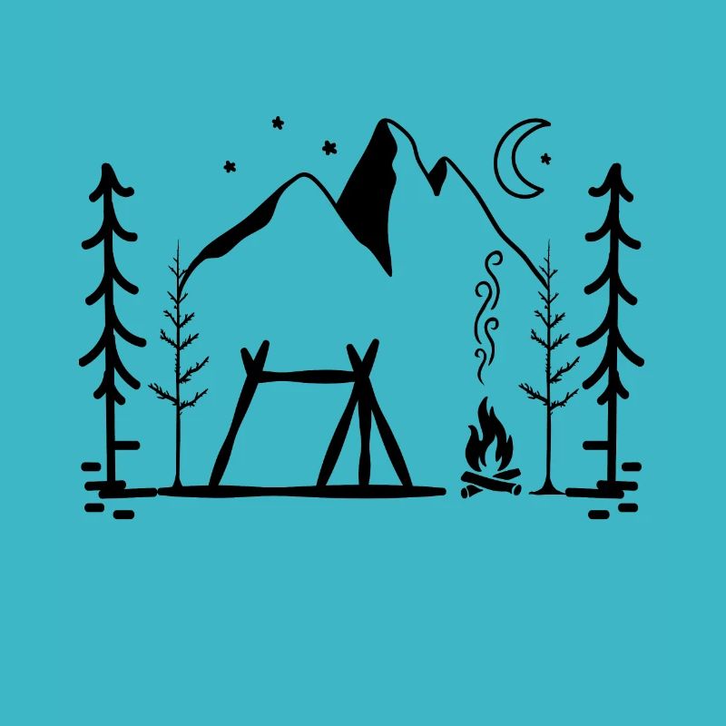 Camping au feu de camp