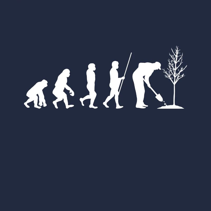 Gardener tree garden gardening tools evolution
