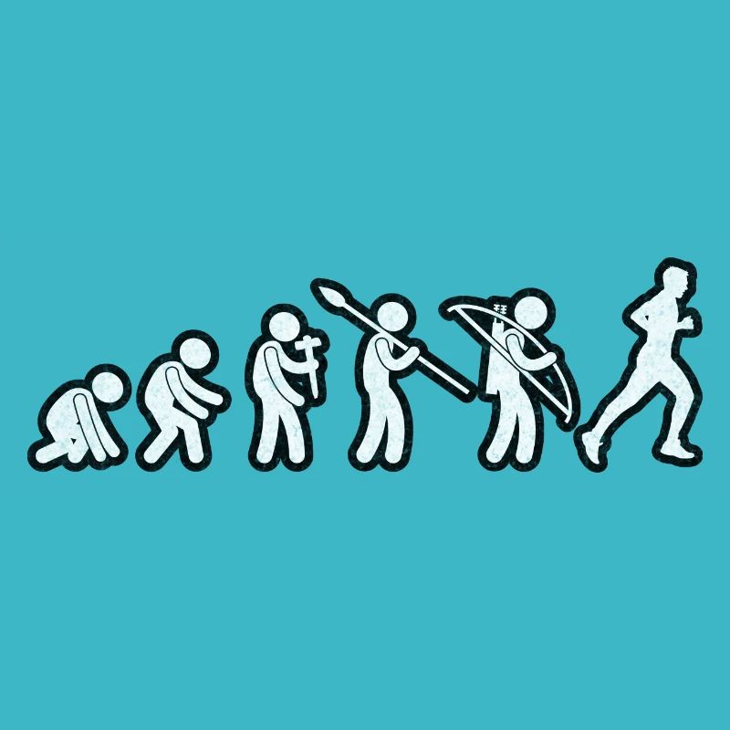 Evolution Running White Grunge