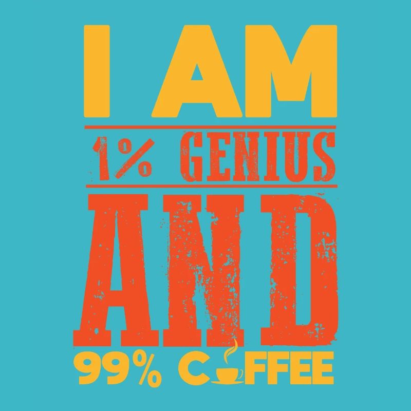 Coffee Caffeine Genius Joke Funny Gift Shirt