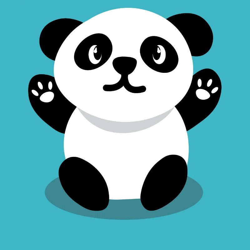 Glücklicher Panda-Karikatur