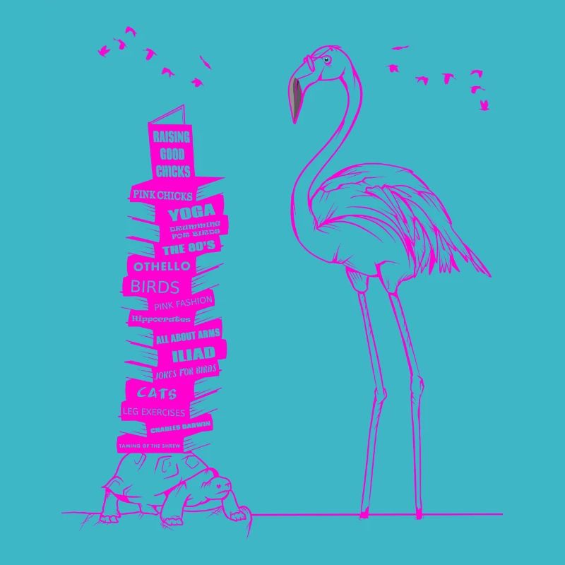 flamingo reading AMAZON