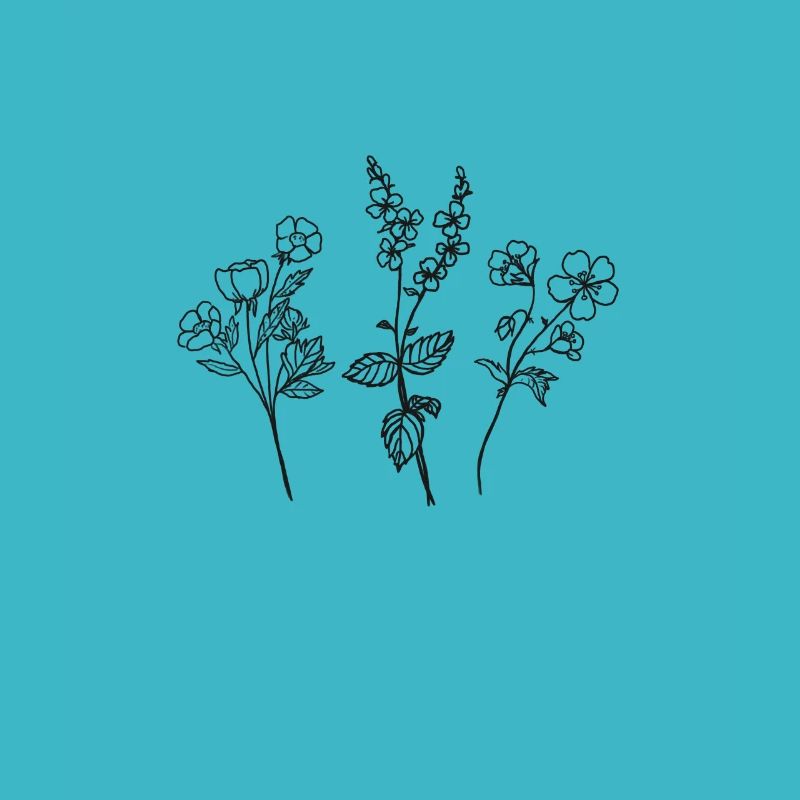 Blumen - Minimalistisch Abstrakt