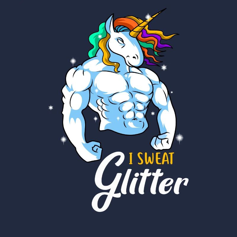 I Sweat Glitter - Einhorn Gewichtheben