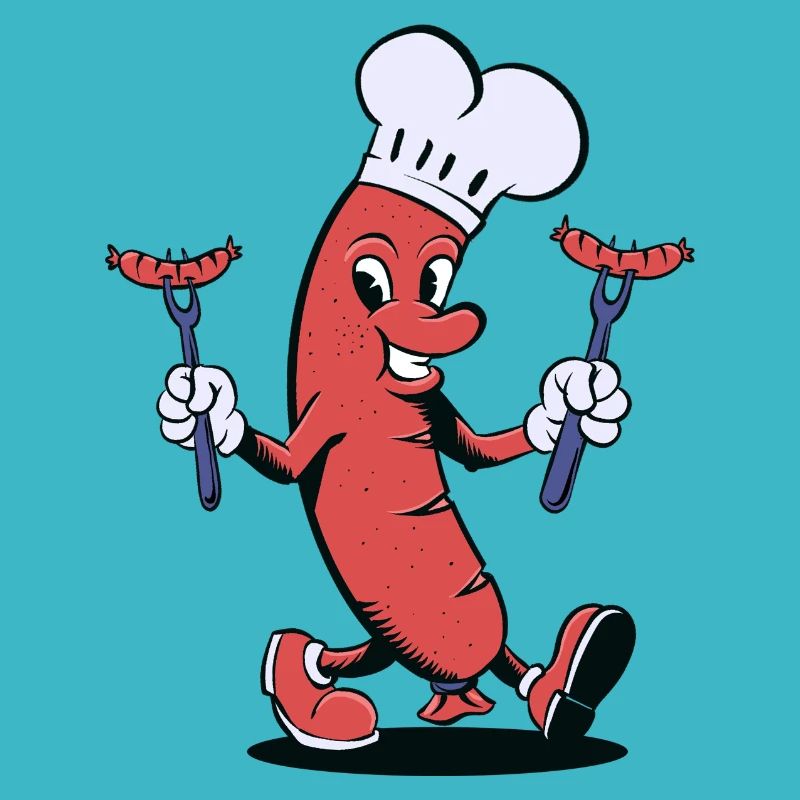 Sausage Grill Cartoon