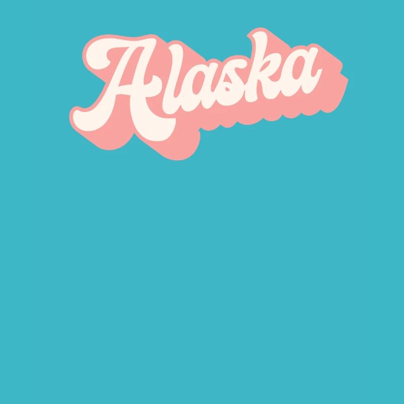 Retro Alaska Script Vintage Alaskan Kreuzfahrt Die