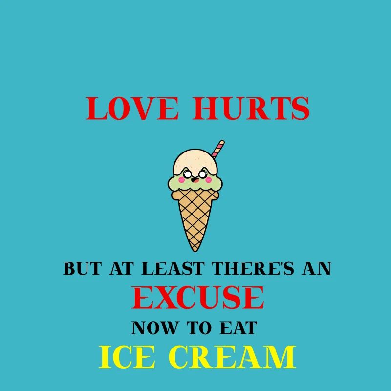 Eiscreme lustig Eis Geschenkidee Liebeskummer