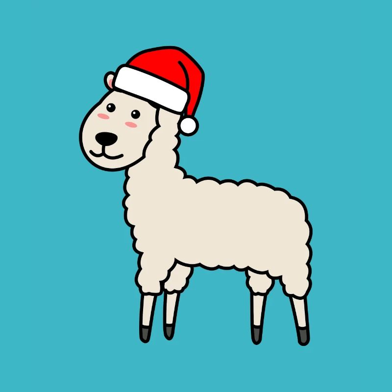 Alpaka Comic Weihnachten Xmas